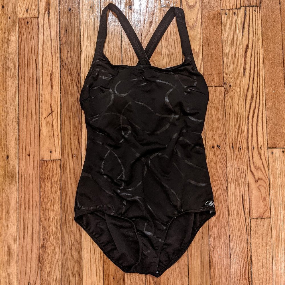 Reebok Black One Piece Swimsuit SZ Large